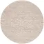 Ivory Round Hand-Tufted Wool Area Rug, 8'