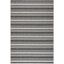 Black and Gray Striped 8' x 10' Synthetic Indoor/Outdoor Rug