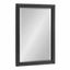 Reyna 18x24 Black Ribbed Rectangle Wall Mirror