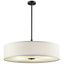 Transitional Olde Bronze 30" Drum Pendant with White Shade