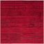 Chic Lodge Red & Black 4' Square Synthetic Area Rug