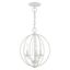 Mini Arabella White Crystal 3-Light Orb Chandelier