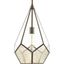 Cinq Geometric Glass Pendant Light in Antique Bronze