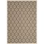 Cream and Chocolate Geometric Indoor/Outdoor Area Rug