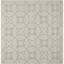 Gray Geometric Tufted Wool 6' Square Area Rug