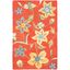 Rust and Multi Floral Hand-Hooked Wool Area Rug 2'6" x 4'