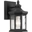 Elegant Octagonal Bronze & Black Porcelain Outdoor Wall Lantern