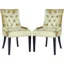 Antique Sage Velvet Upholstered Parsons Side Chair Set