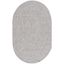 Reversible Handwoven Gray Synthetic Oval Rug 4' x 6'