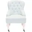 Robins Egg Blue Tufted Linen Cotton Accent Chair