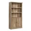 Lintel Oak 5-Shelf Adjustable Bookcase with Doors