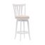 Savana 37'' Classic White Wood Swivel Bar Stool with Cream Upholstery