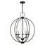 Arabella Transitional Orb 5-Light Chandelier with Delicate Crystals