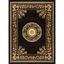 Black Rectangular Medallion Synthetic Area Rug