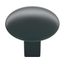 Matte Black Round Modern Cabinet Knob with Mounting Hardware