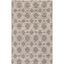 Black and Beige Flat Woven Cotton Area Rug 6' x 9'