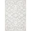 Grey and Ivory Hand-Tufted Wool and Cotton Area Rug, 4' x 6'