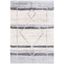 Ivory and Grey Hand-knotted Shag Area Rug 4' x 6'