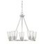 Calhoun Satin Nickel 5-Light Chandelier with Clear Glass Shades