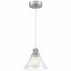 Transitional 8.5'' Martini-Shaped LED Pendant Light in Brushed Steel