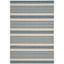 Nautical Navy Stripe 4' x 5'7" Synthetic Easy-Care Indoor/Outdoor Rug