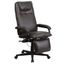 Ergonomic High Back Brown LeatherSoft Swivel Executive Chair with Arms