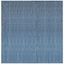 Navy Stripe Flat Woven Synthetic Square Indoor/Outdoor Rug