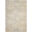 Ivory and Gray High Pile Synthetic Area Rug