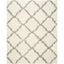 Ivory/Grey Rectangular 6' x 9' Shag Area Rug