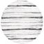 Gray and White Round Synthetic Shag Area Rug