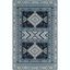 Navy and Light Blue Reversible Flat Woven Rug 5' x 8'