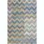 Hand-Tufted Artisan Blue Wool Square Area Rug - 5' x 8'