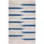 Handmade Blue and Beige Wool Tufted 6' x 9' Rug