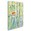 Colorful Abstract Mixed Media Canvas Art with Orange Bird