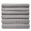 King Pinstripe Gray Egyptian Cotton Microfiber Sheet Set