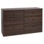 Espresso 55'' Horizontal Double Dresser with Extra Deep Drawers