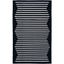 Coastal Charm Black Stripe Hand-Woven Cotton 4'x6' Area Rug