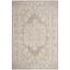 Elegant Vintage Floral Beige & Cream Synthetic Area Rug - 6' x 9'