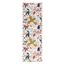 Cream Floral Synthetic Washable Non-Slip Decorative Rug, 24" x 72"