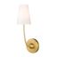 Shannon Brass and White Fabric Shade Wall Sconce