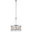 Piper 24" Chrome and Clear Glass Beaded Chandelier