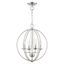 Arabella Brushed Nickel and Crystal 4-Light Chandelier