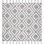 Handmade Grey/Ivory Wool Square Reversible Area Rug