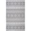 Gray and Anthracite Flat Woven Reversible 4' x 6' Rug