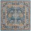 Antiquity Hand-Tufted Dark Blue Wool 6' Square Rug