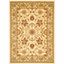 Ivory Floral Hand-knotted Synthetic Area Rug 5'3" x 7'6"