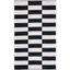 Handwoven Black and Ivory Cotton Rectangular Rug 3' x 5'