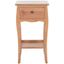 Transitional Black/Brown Fir Wood End Table with Storage