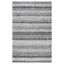 Gray Striped Oval Tufted Shag Area Rug 8' x 10'