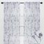 Aubergine Floral Sheer Polyester Window Curtain Panels, 52 x 96 in